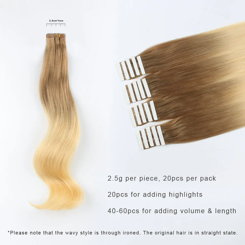 20 Inch Hair Extensions | Remy Hair Tape In Human Hair Extensions