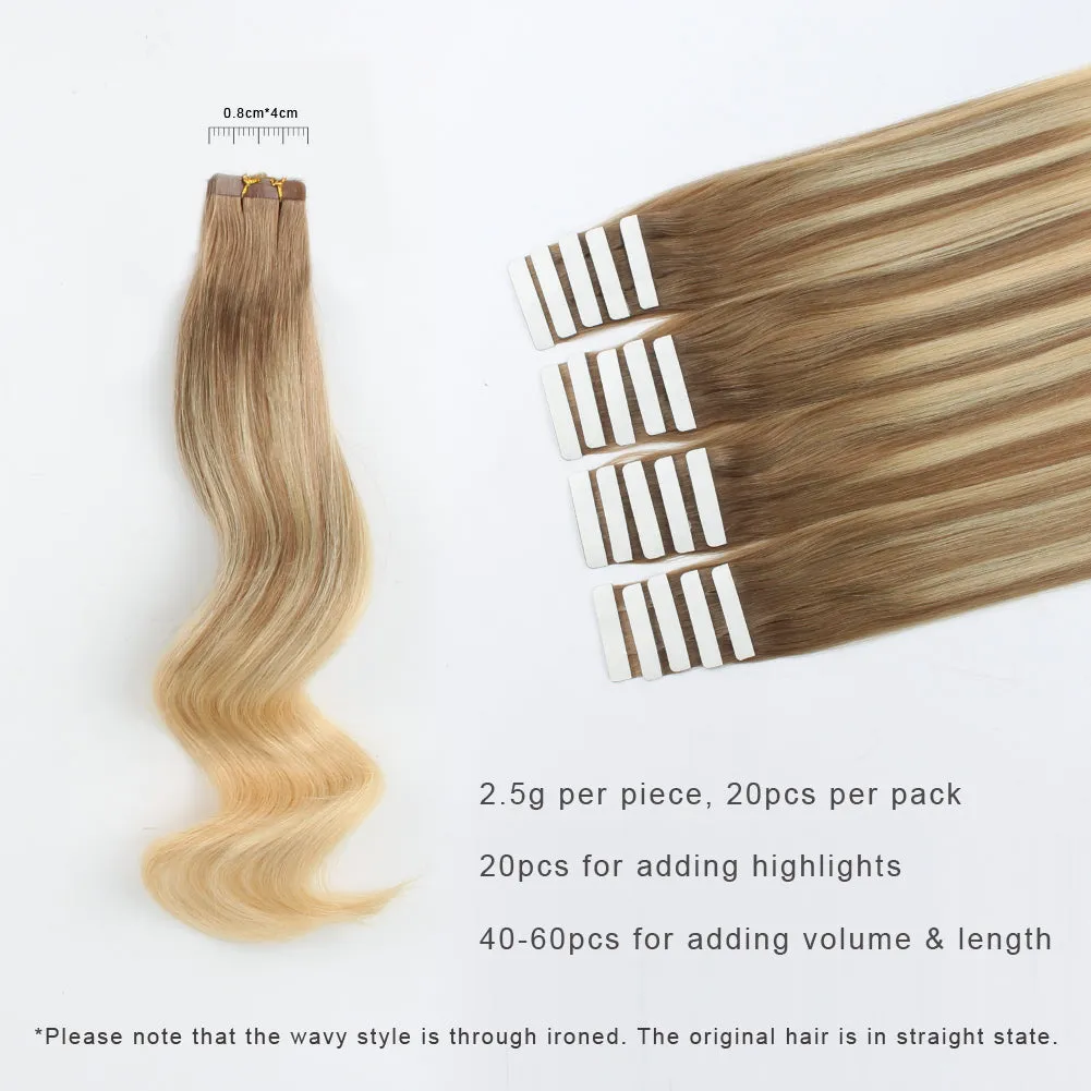 20 Inch Hair Extensions | Remy Hair Tape In Human Hair Extensions