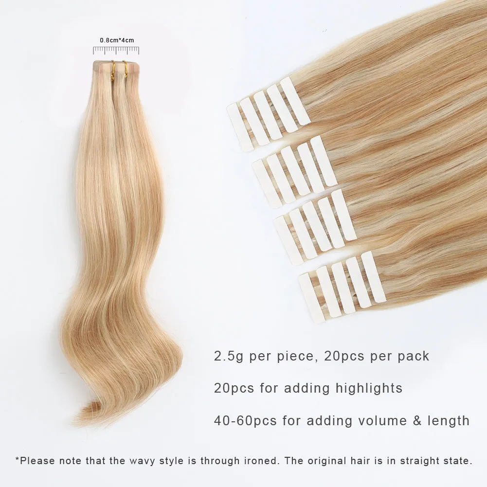 20 Inch Hair Extensions | Remy Hair Tape In Human Hair Extensions