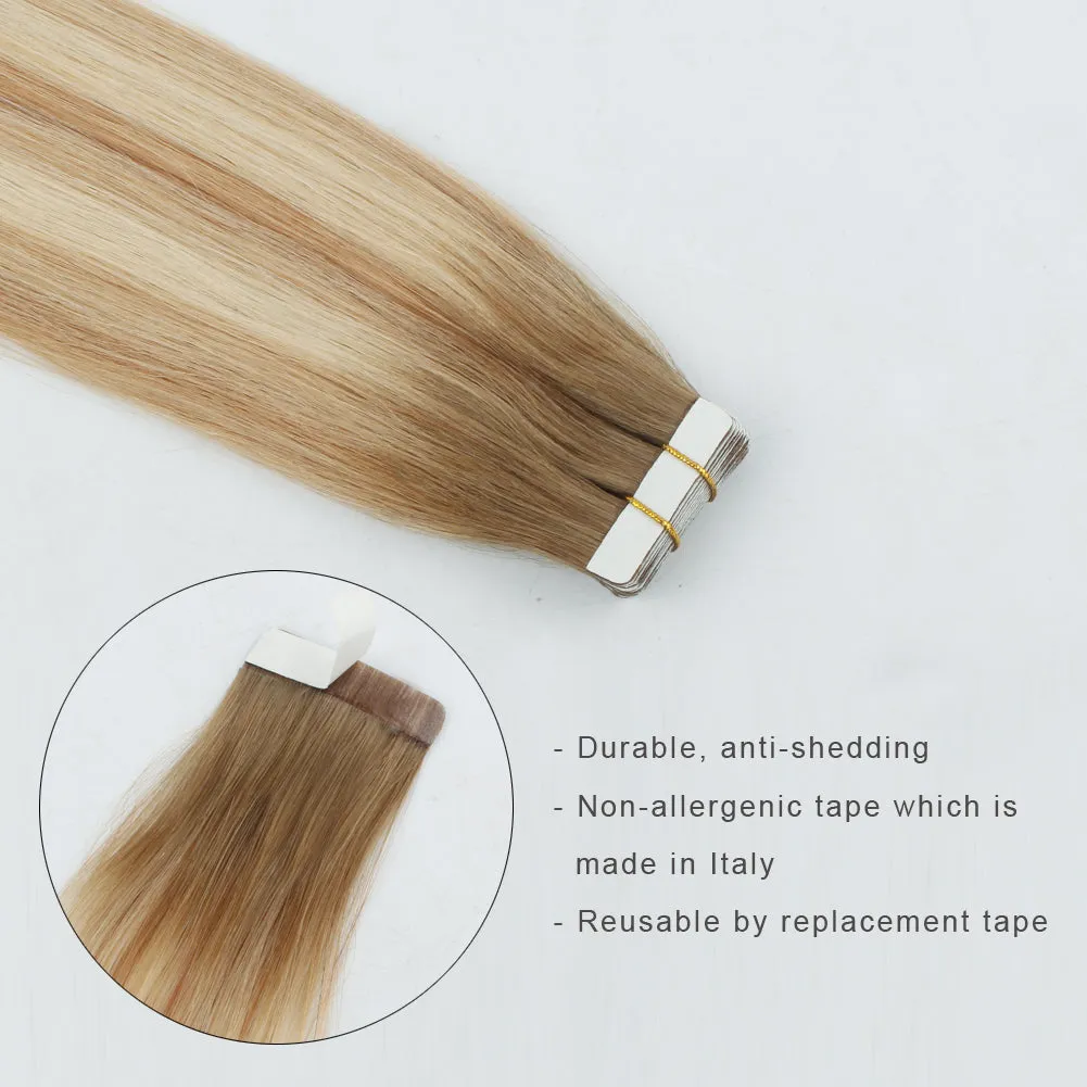 20 Inch Hair Extensions | Remy Hair Tape In Human Hair Extensions