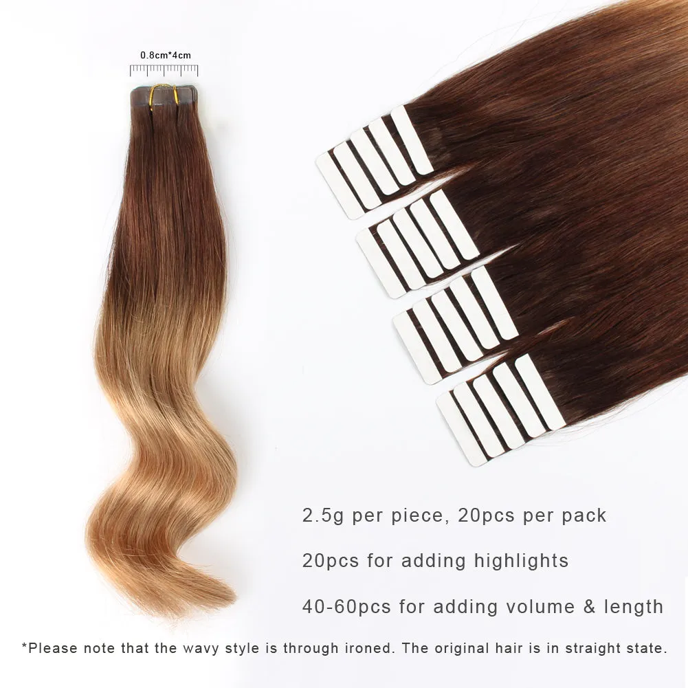 20 Inch Hair Extensions | Remy Hair Tape In Human Hair Extensions