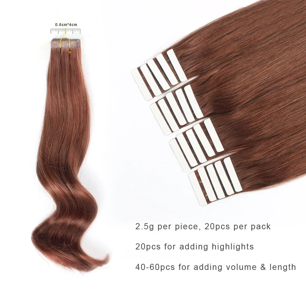 20 Inch Hair Extensions | Remy Hair Tape In Human Hair Extensions