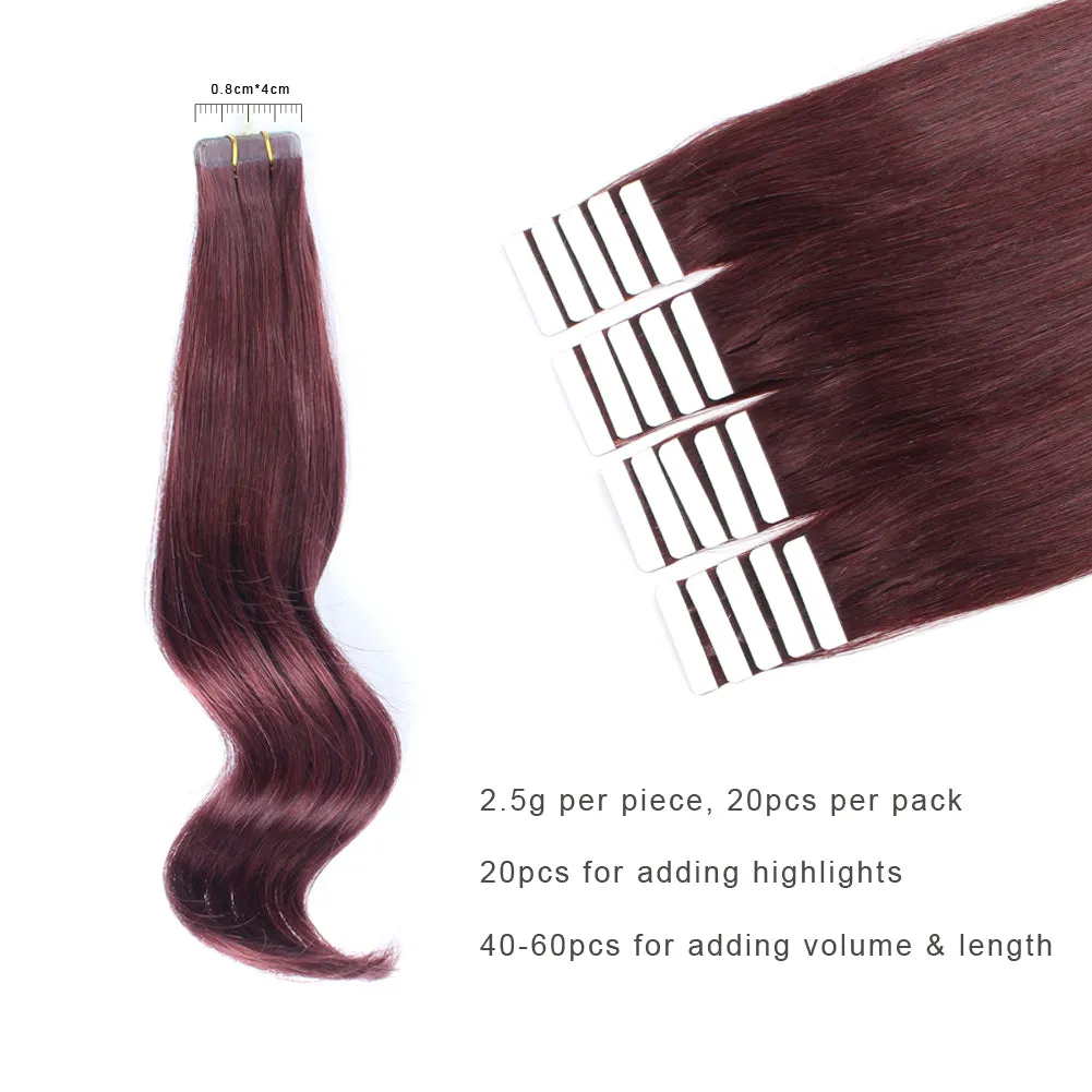20 Inch Hair Extensions | Remy Hair Tape In Human Hair Extensions