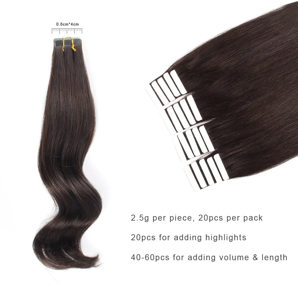 20 Inch Hair Extensions | Remy Hair Tape In Human Hair Extensions