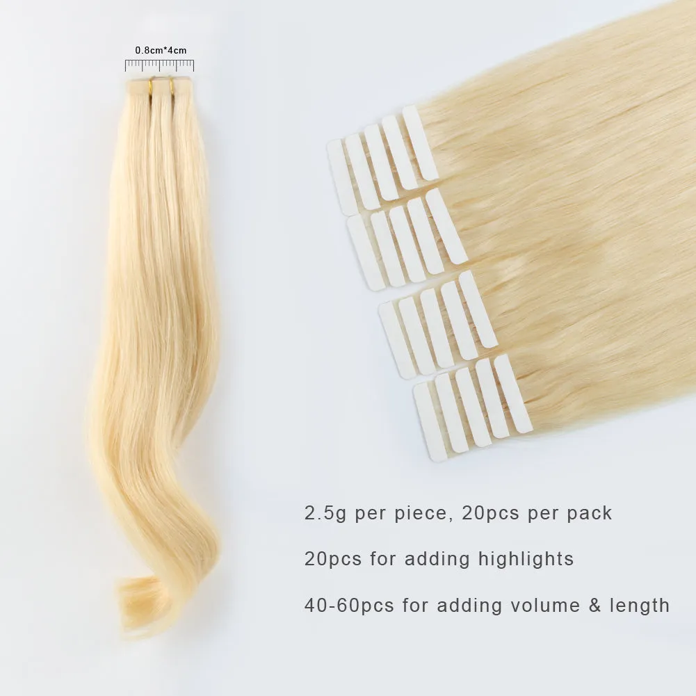 20 Inch Hair Extensions | Remy Hair Tape In Human Hair Extensions