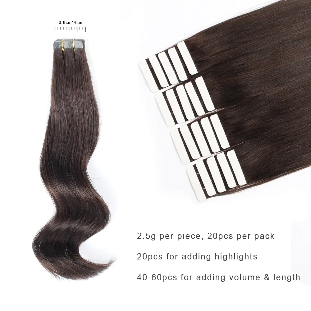 20 Inch Hair Extensions | Remy Hair Tape In Human Hair Extensions