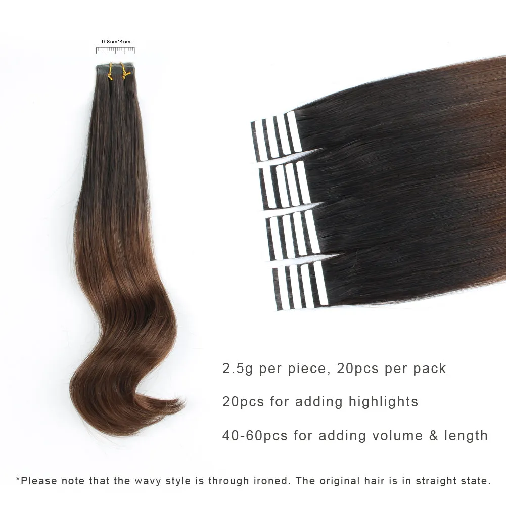 20 Inch Hair Extensions | Remy Hair Tape In Human Hair Extensions