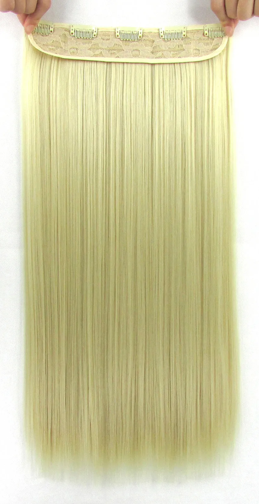 22 Inches Straight Half Head Clip In Synthetic Hair Extensions