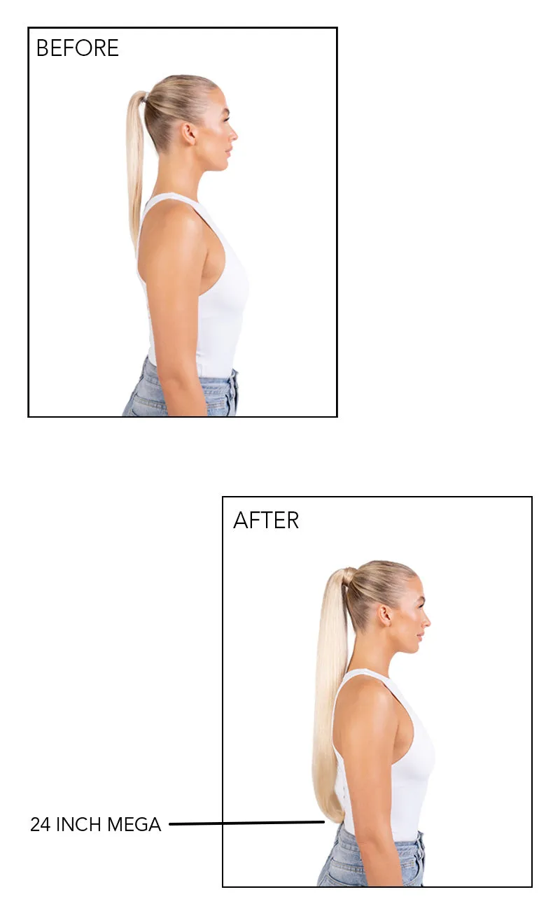 24" Mega Straight Up Wrap Around Ponytail Extension