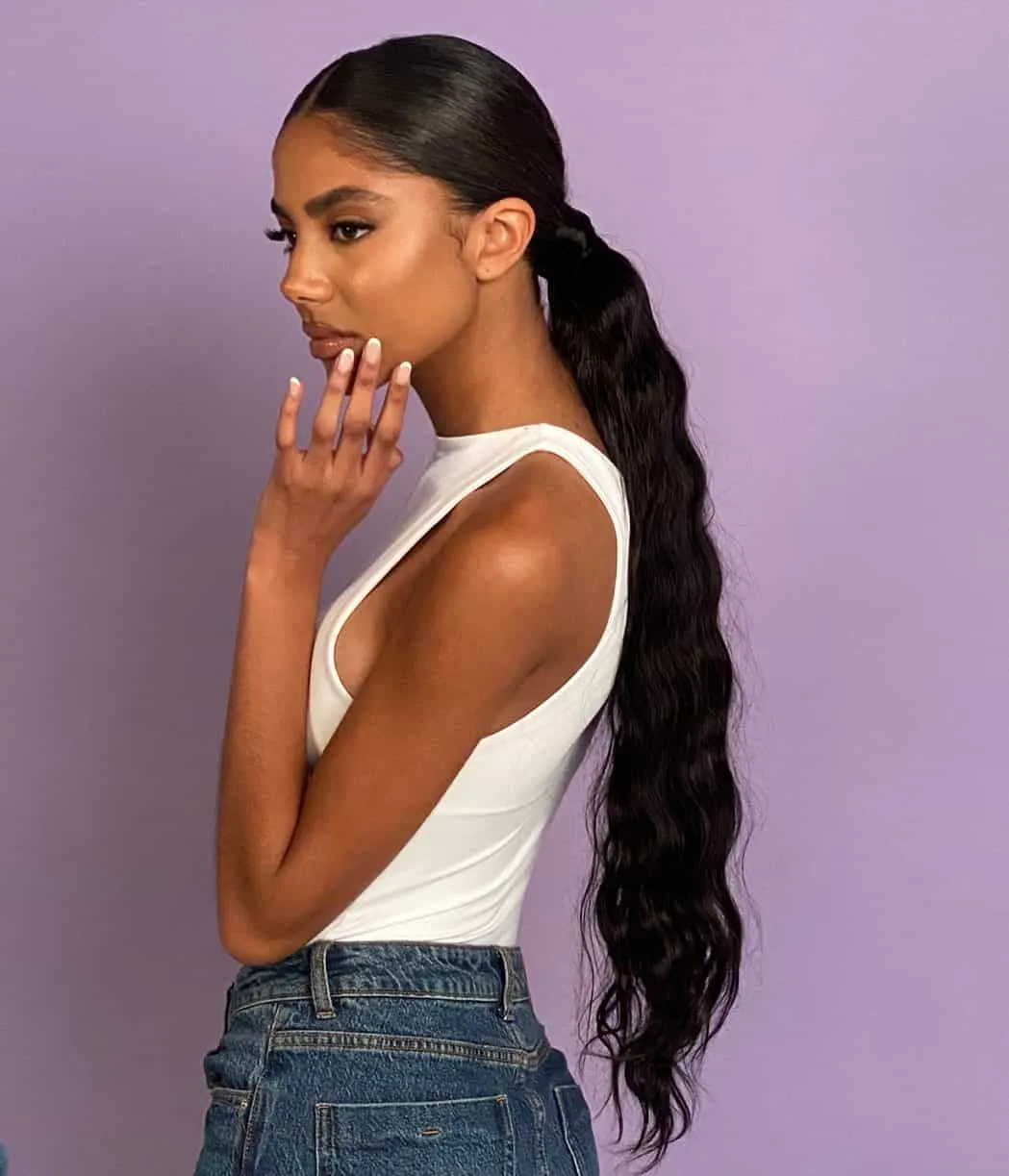 24" Mega Straight Up Wrap Around Ponytail Extension
