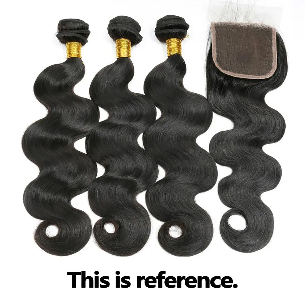3 Bundles 8"10"12" with 4x4 Lace Closure 12" Short Virgin Hair deal