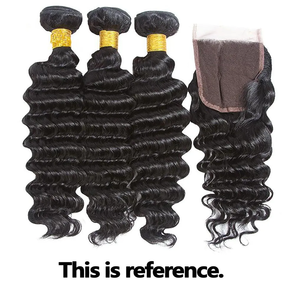 3 Bundles 8"10"12" with 4x4 Lace Closure 12" Short Virgin Hair deal