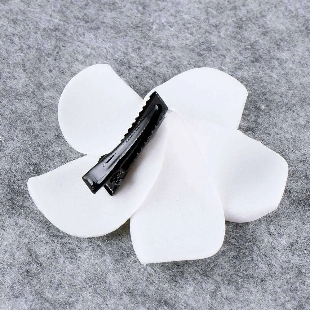 3 PC Plumeria Flower Hair Clip Set, Bridal White Or Pink Tropical Floral Hairpin Bohemian Hair Clips