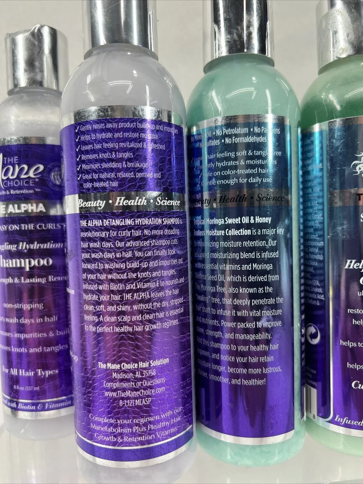 (5) The Mane Choice Easy On The Curls Detangling Tropical moringa￼ Shampoo 8oz