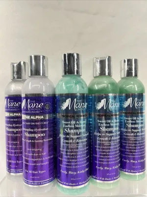 (5) The Mane Choice Easy On The Curls Detangling Tropical moringa￼ Shampoo 8oz
