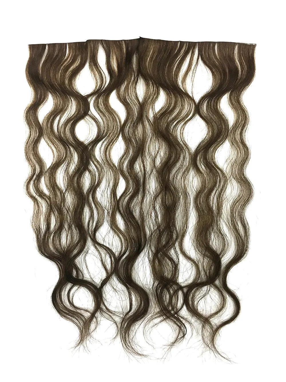 6 Pcs Skin Weft Wavy Human Hair Extensions 18"