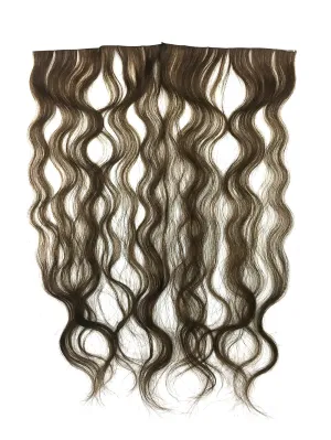 6 Pcs Skin Weft Wavy Human Hair Extensions 18"