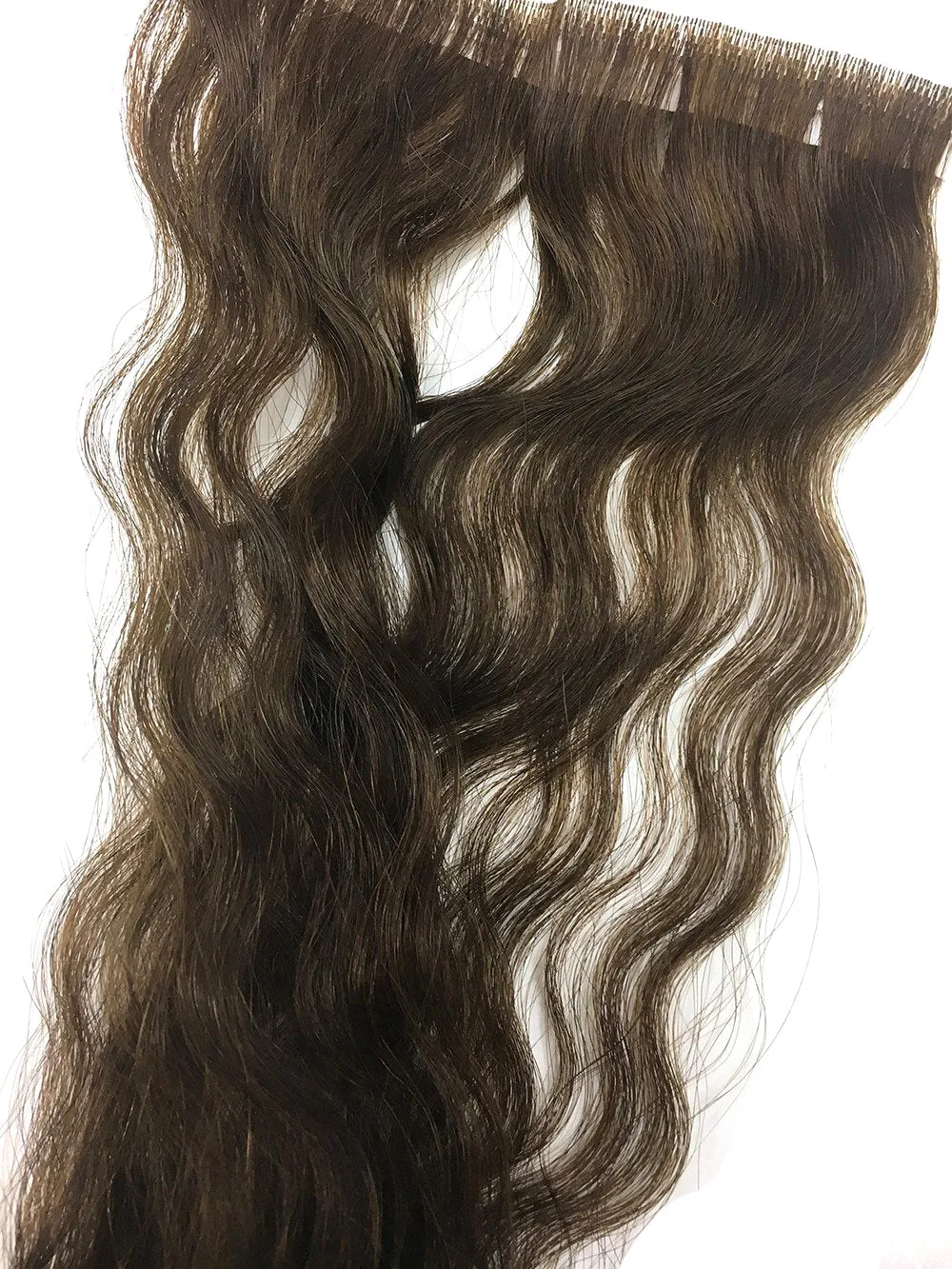 6 Pcs Skin Weft Wavy Human Hair Extensions 18"