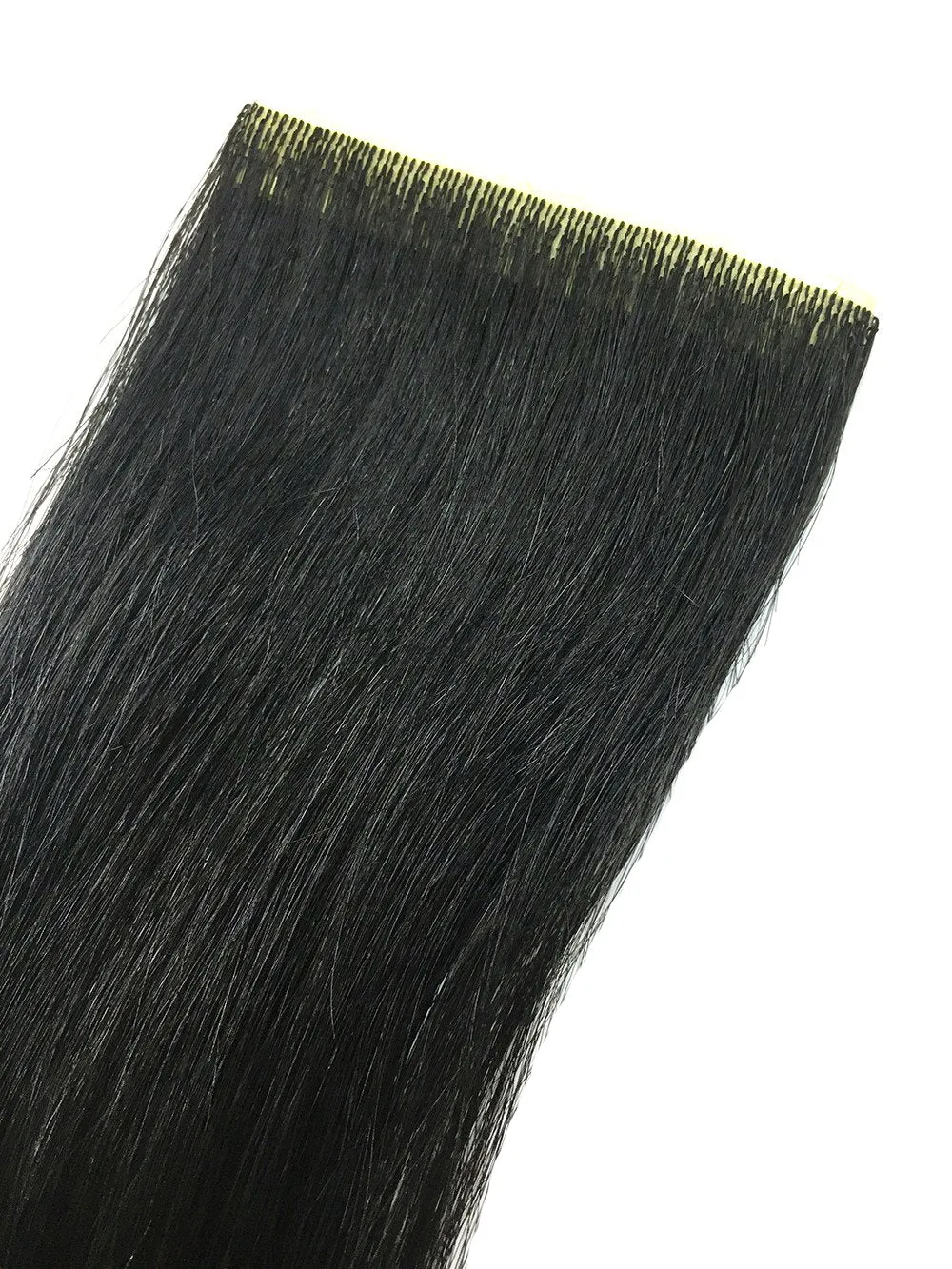 6 Pcs Skin Weft Yaki Straight Human Hair Extensions 14"