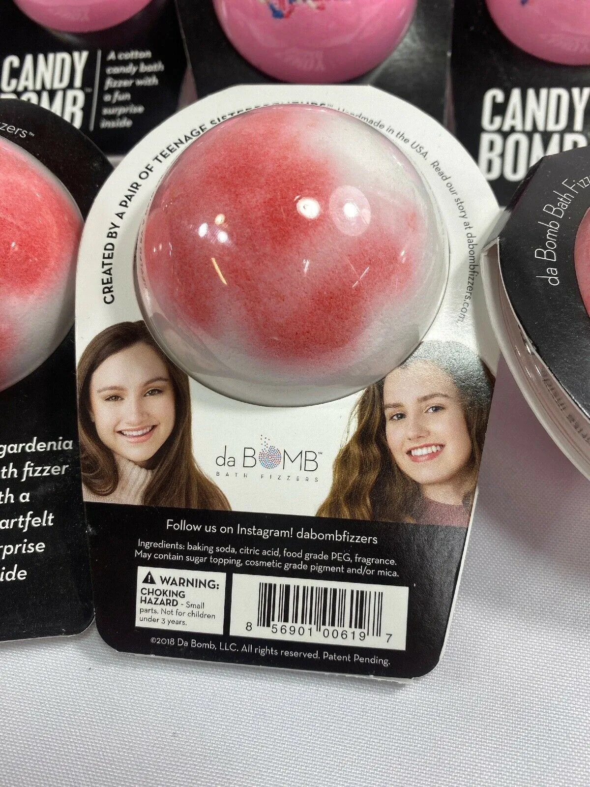 (6a) Da Bomb Fun Size Bath Bomb Cotton Candy & Love Gardenia Fizzier Surprise