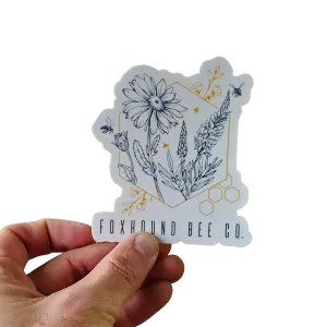 Abstract Flowers Vinyl Sticker