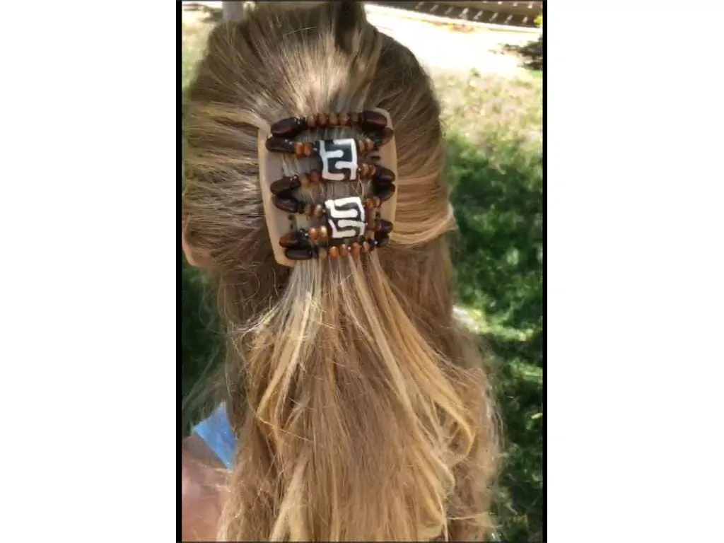 African Butterfly Chameleon Hair Comb - Dupla Black 53