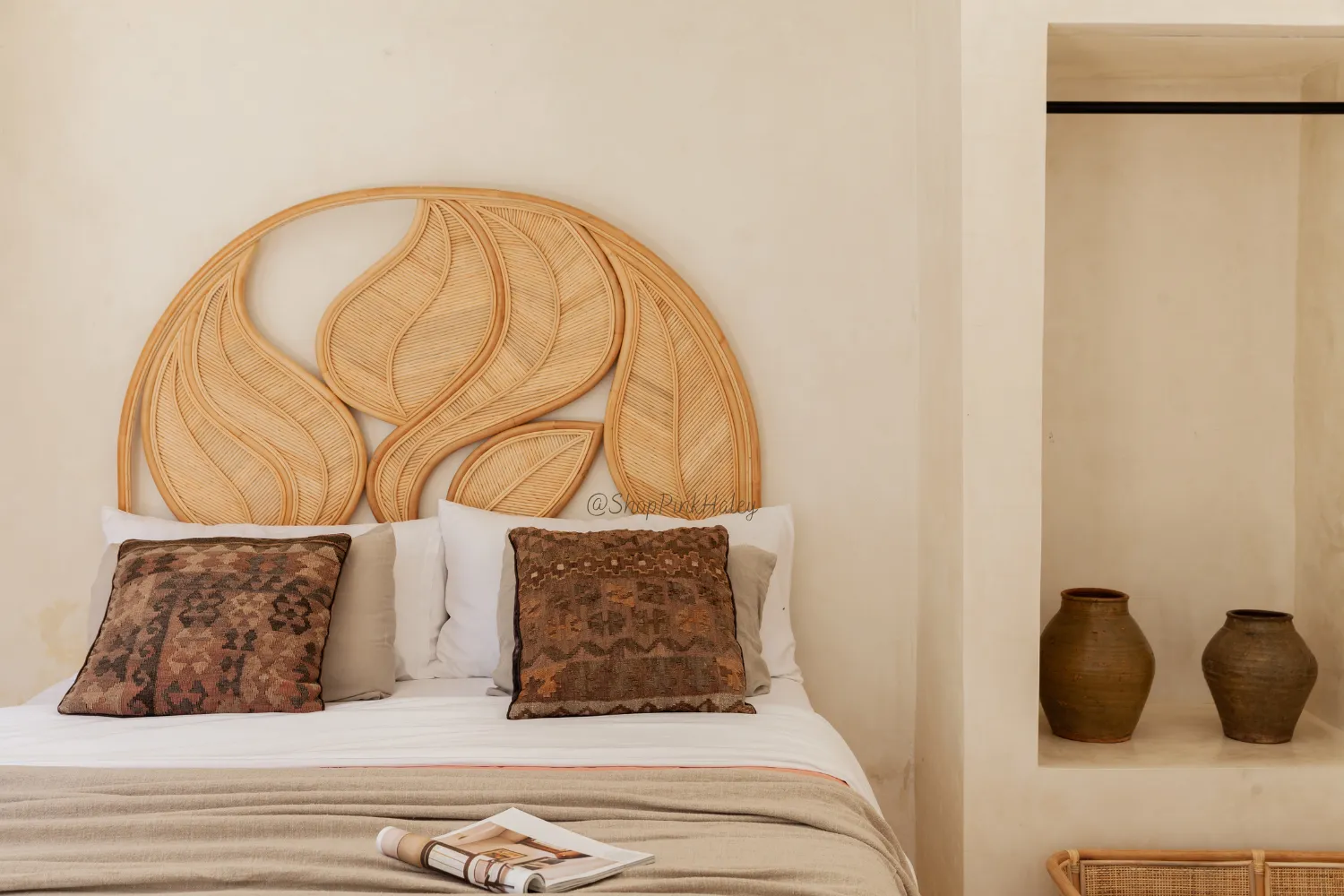 Altadena Palm Leaf Headboard - California King size