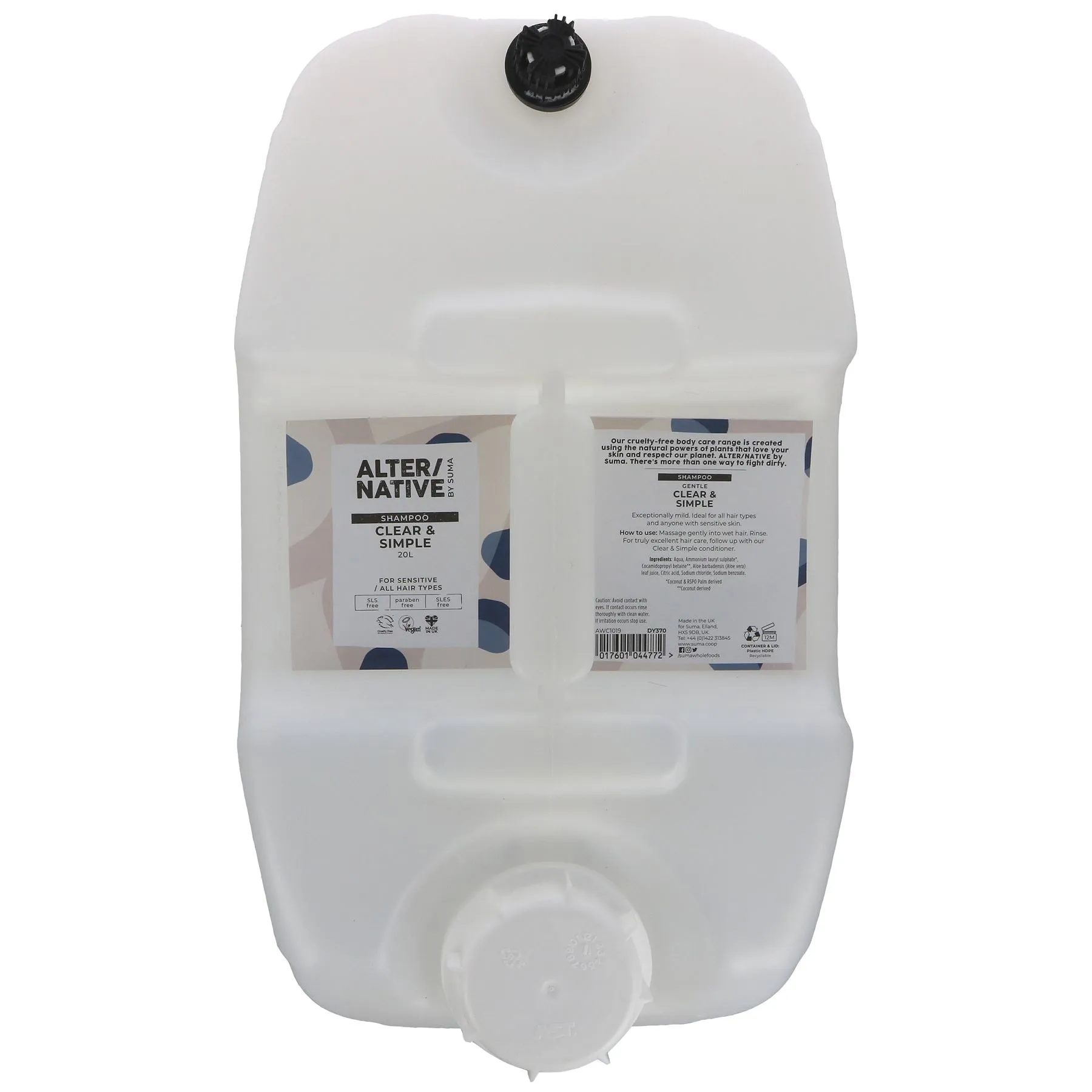 Alter/Native | Shampoo - Clear & Simple - Sensitive/for all hair types | 20l