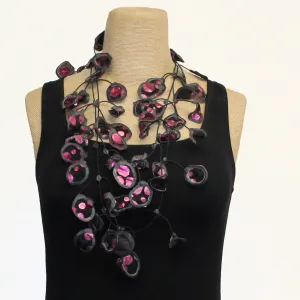 Annemieke Broenink Necklace, Polka Dot Metallic, Magenta