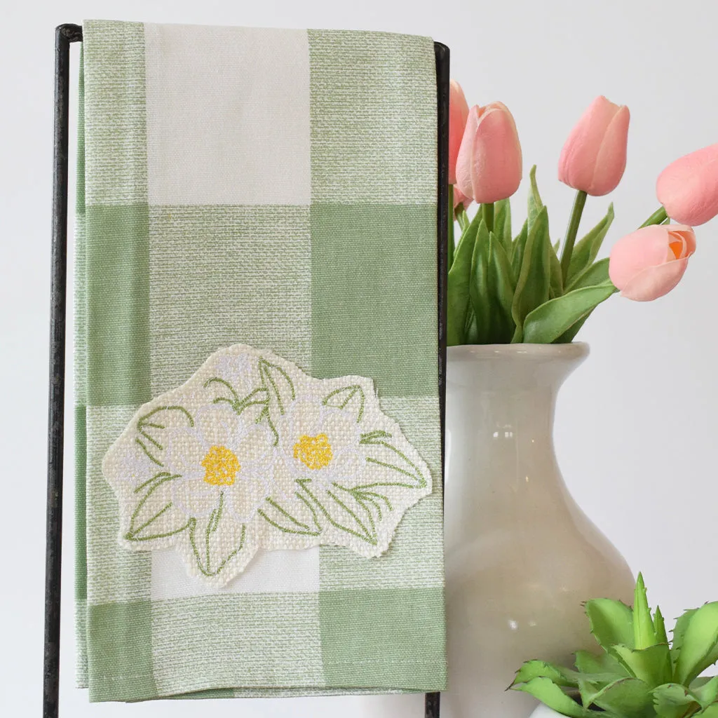 Appliqué Magnolias Hand Towel