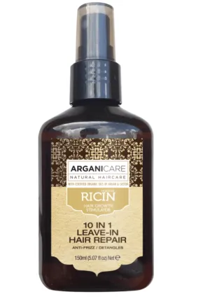 Arganicare - Ricin - Spray réparateur 10 en 1 sans rinçage - 150 ml