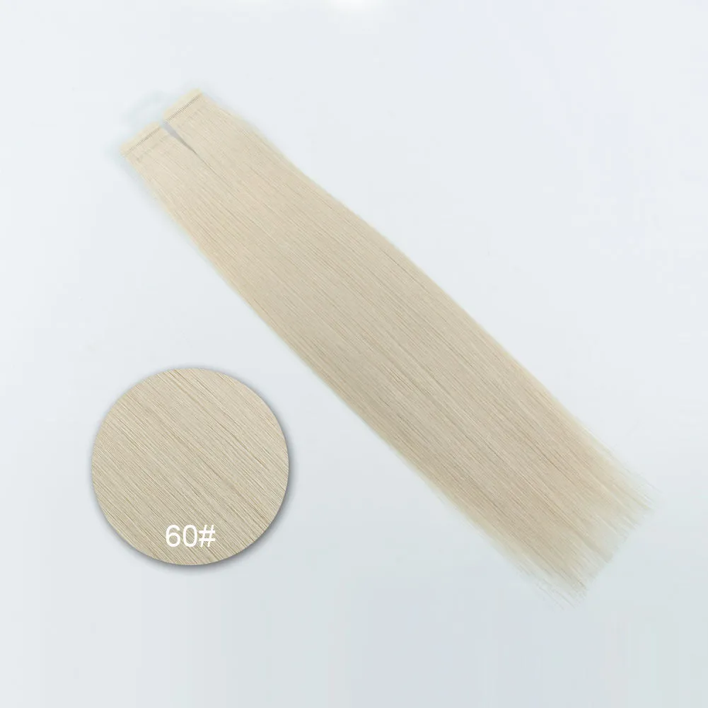 Ash Blonde (#60) Virgin Tape  In Hair Extensions