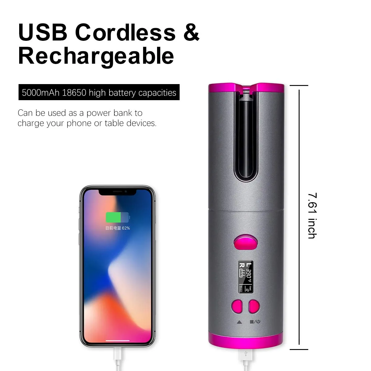 Auto-Rotating Cordless Hair Curler