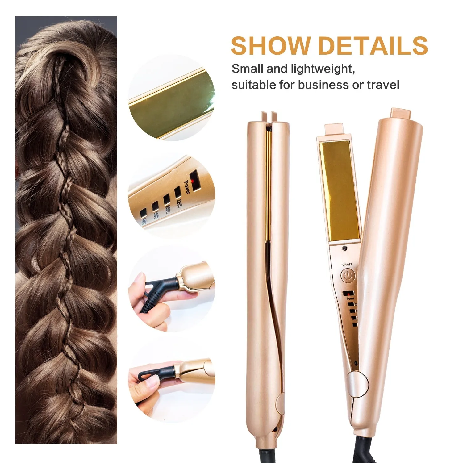 Automatic Release Negative Ions 2 In 1 Hair Straightener And Curler Iron Pro Professional Flat Iron