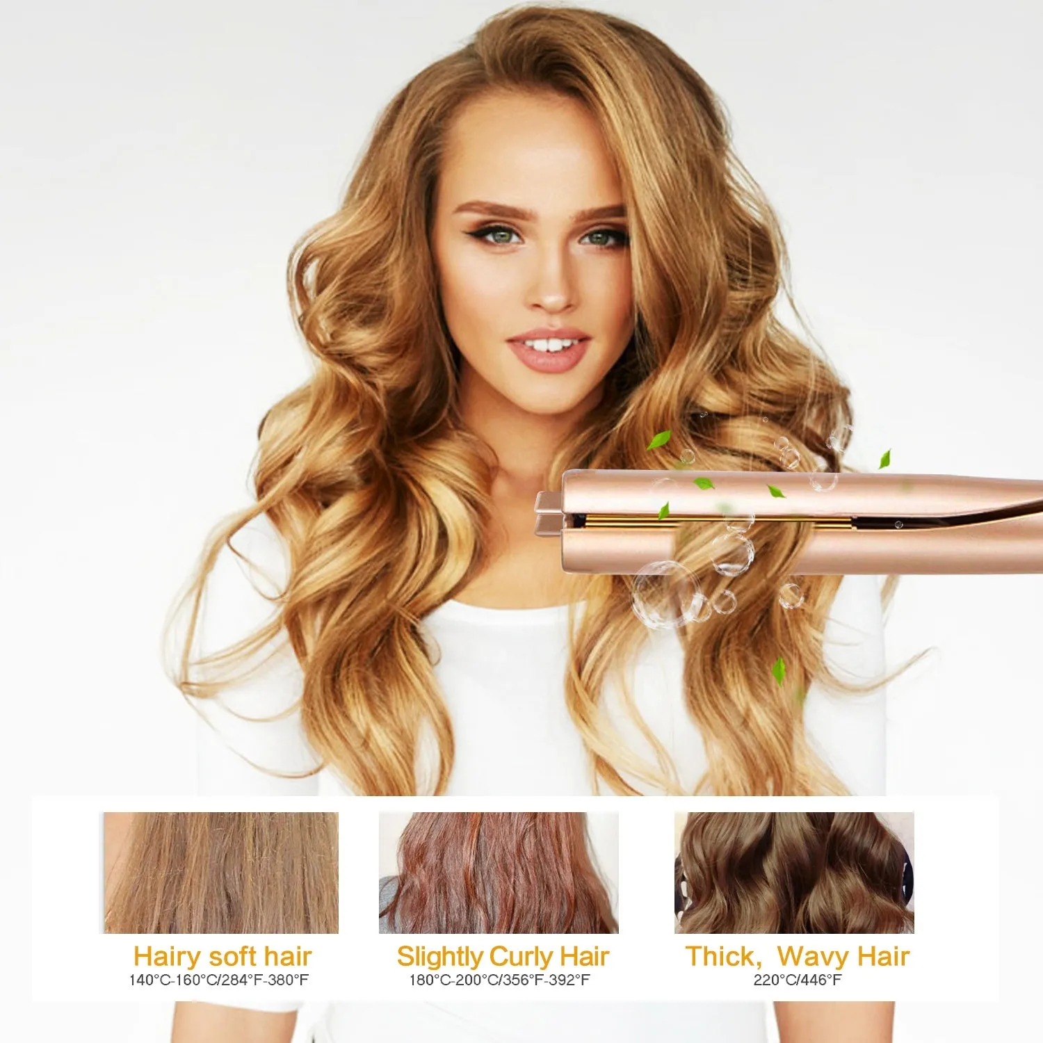 Automatic Release Negative Ions 2 In 1 Hair Straightener And Curler Iron Pro Professional Flat Iron