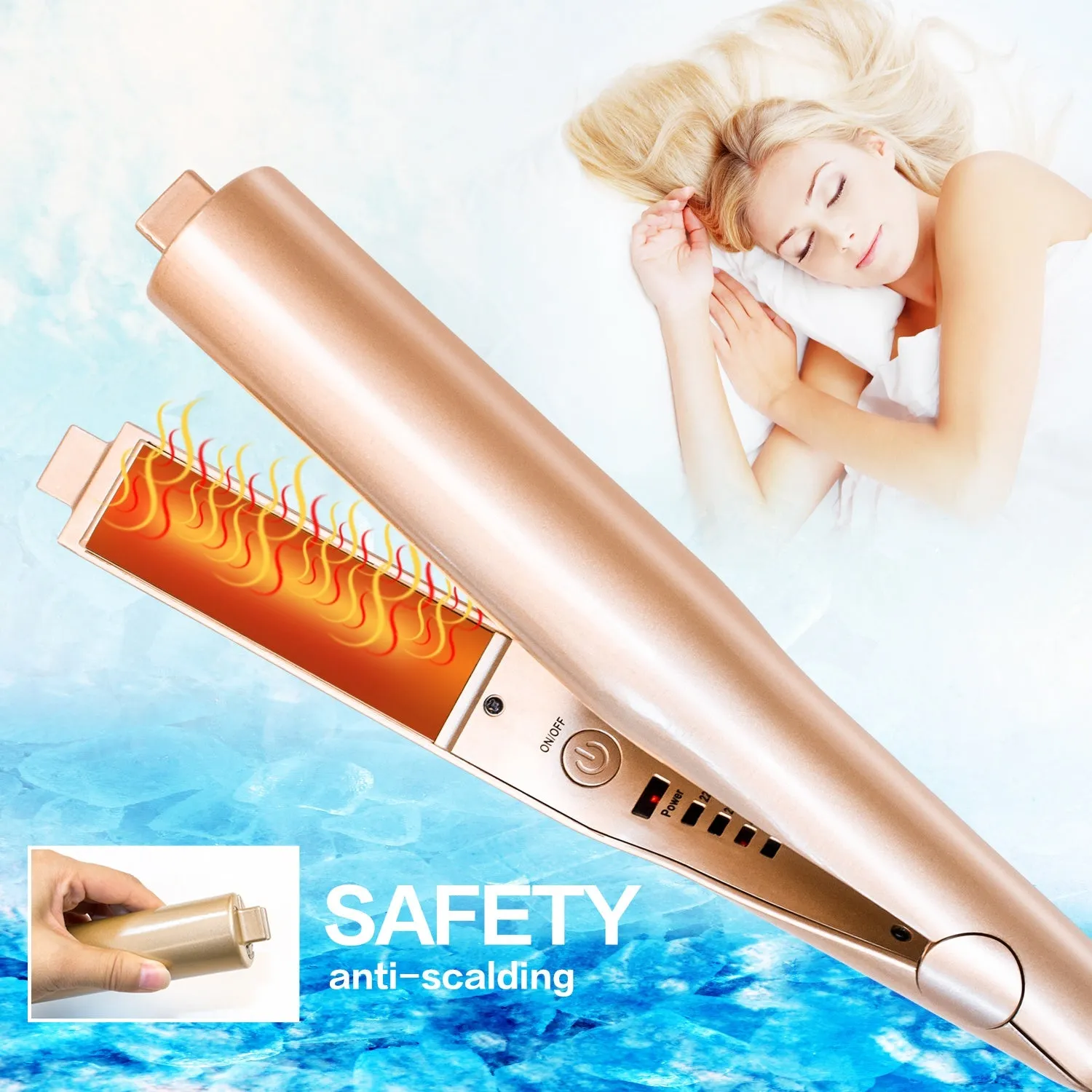 Automatic Release Negative Ions 2 In 1 Hair Straightener And Curler Iron Pro Professional Flat Iron
