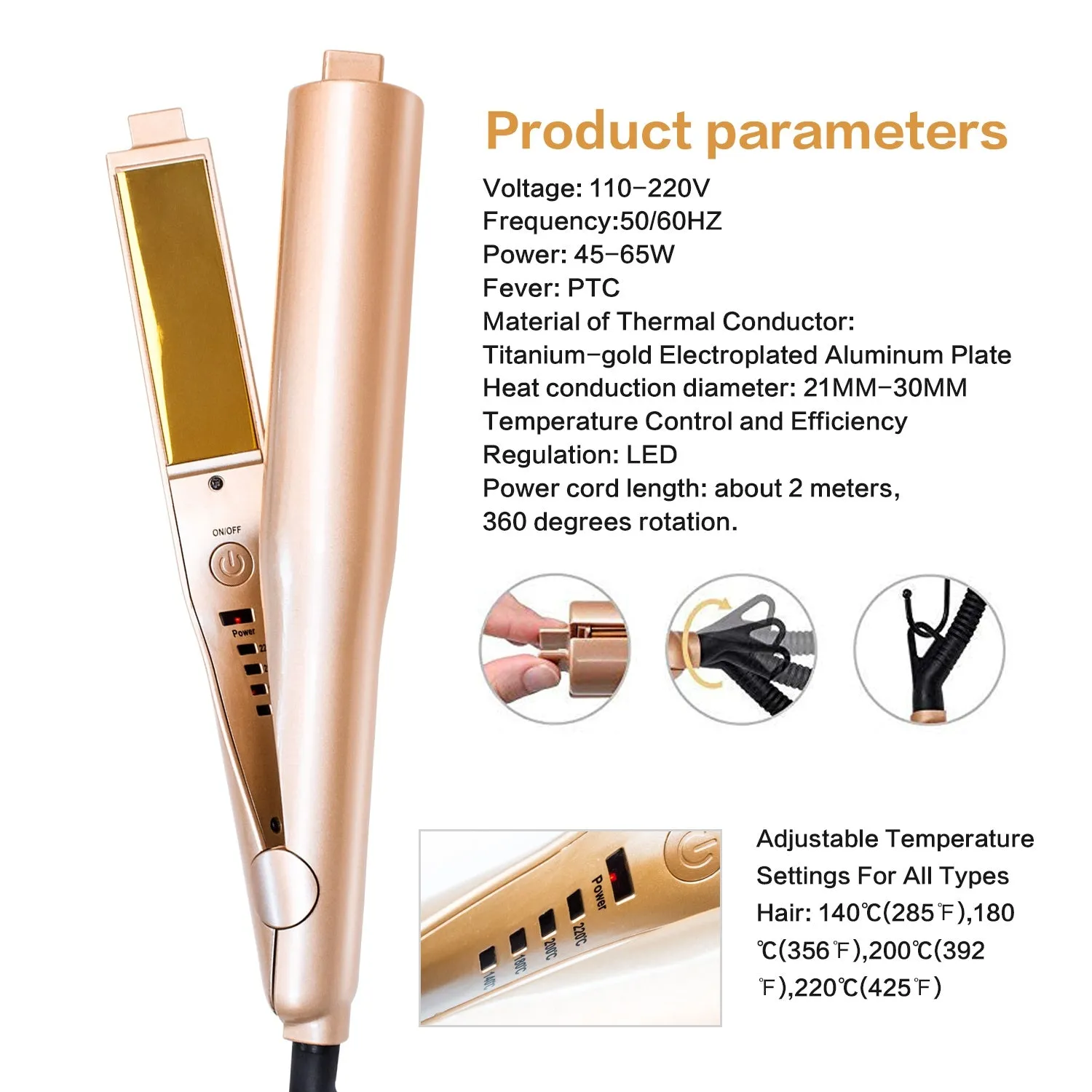 Automatic Release Negative Ions 2 In 1 Hair Straightener And Curler Iron Pro Professional Flat Iron