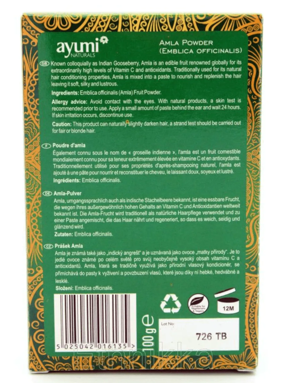 Ayumi - Après-shampoing naturel en poudre "amla" - 100g