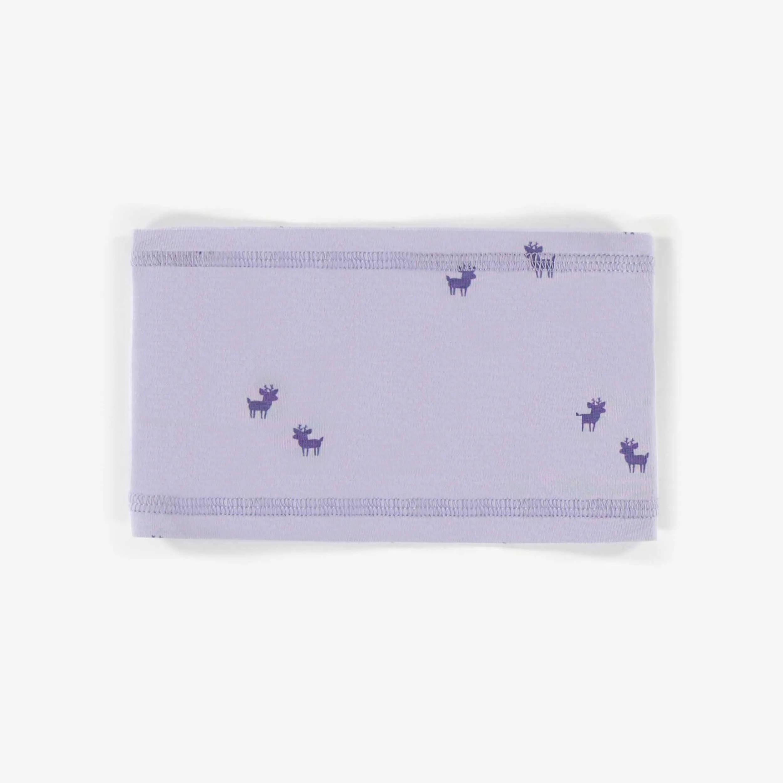 Bandeau mauve en jersey extensible réversible, enfant || Stretchy reversible jersey purple headband, child