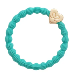 Bangle Band, Gold Heart, Turquoise