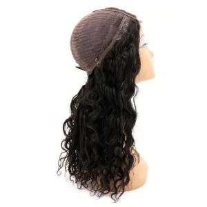 Beach Wave 4x4 Transparent Closure Human Hair Wig