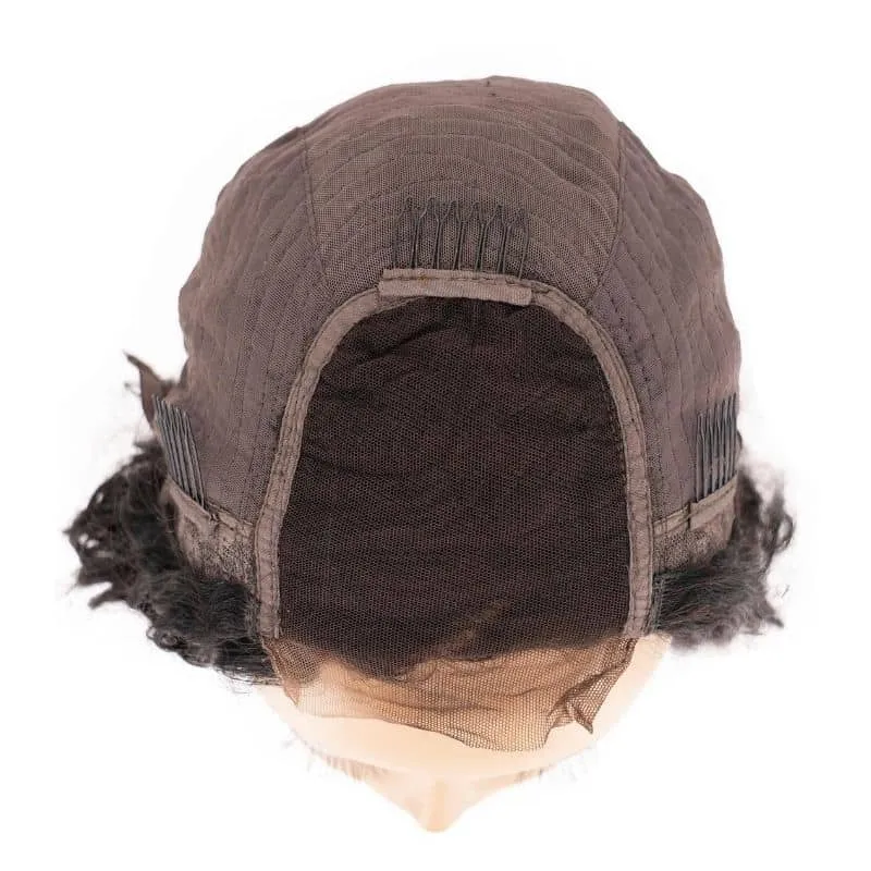 Beach Wave 4x4 Transparent Closure Human Hair Wig