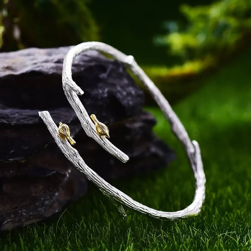 Birds on Branch Adjustable Bangle