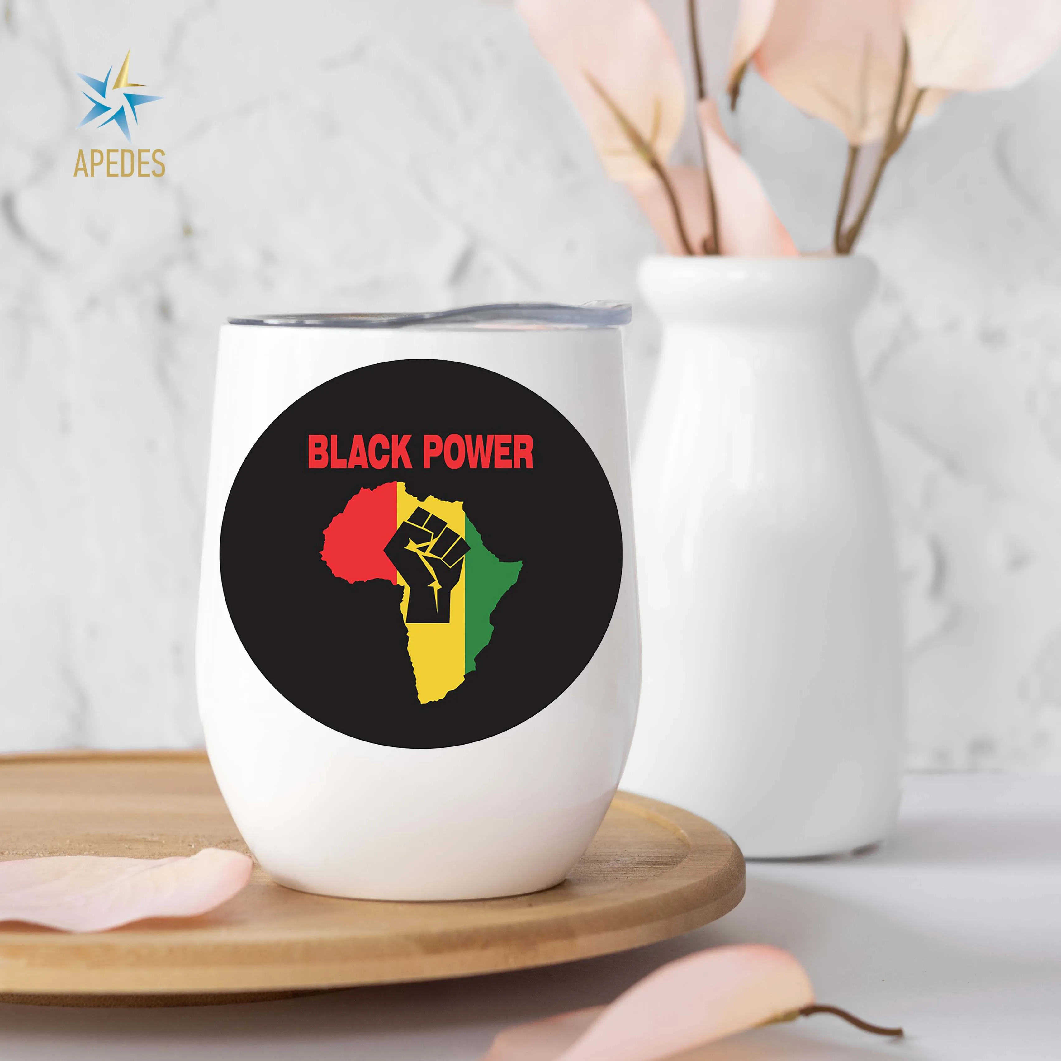 Black Lives Matter Stainless Steel Stemless Wine Cup 12 OZ