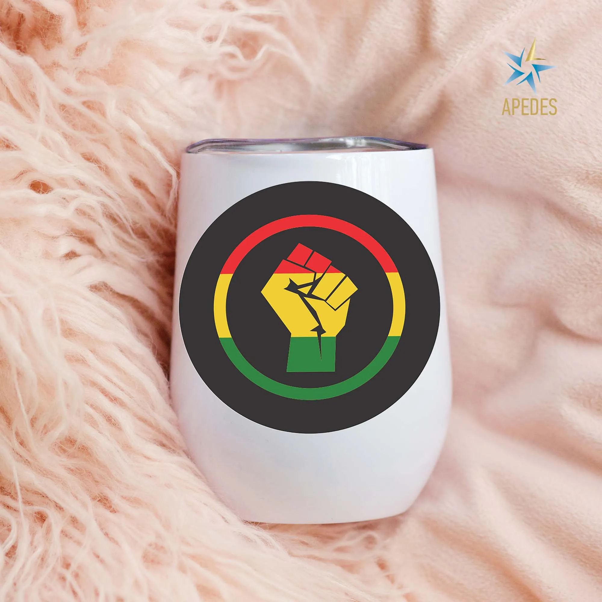 Black Lives Matter Stainless Steel Stemless Wine Cup 12 OZ