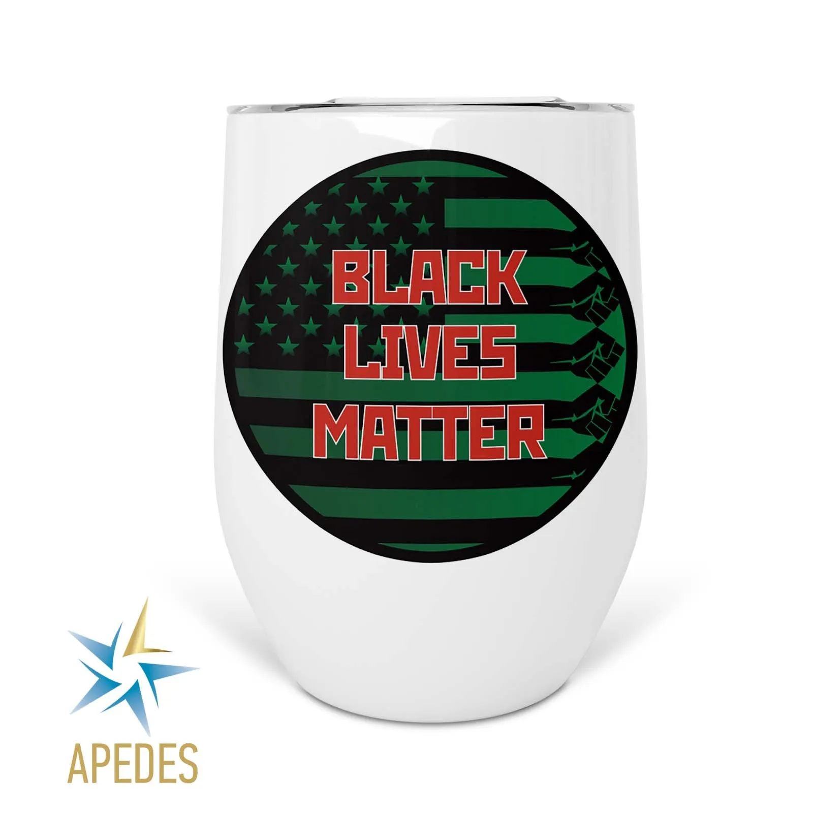 Black Lives Matter Stainless Steel Stemless Wine Cup 12 OZ