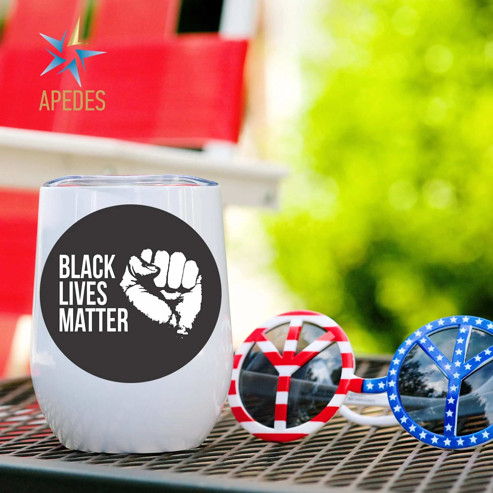 Black Lives Matter Stainless Steel Stemless Wine Cup 12 OZ