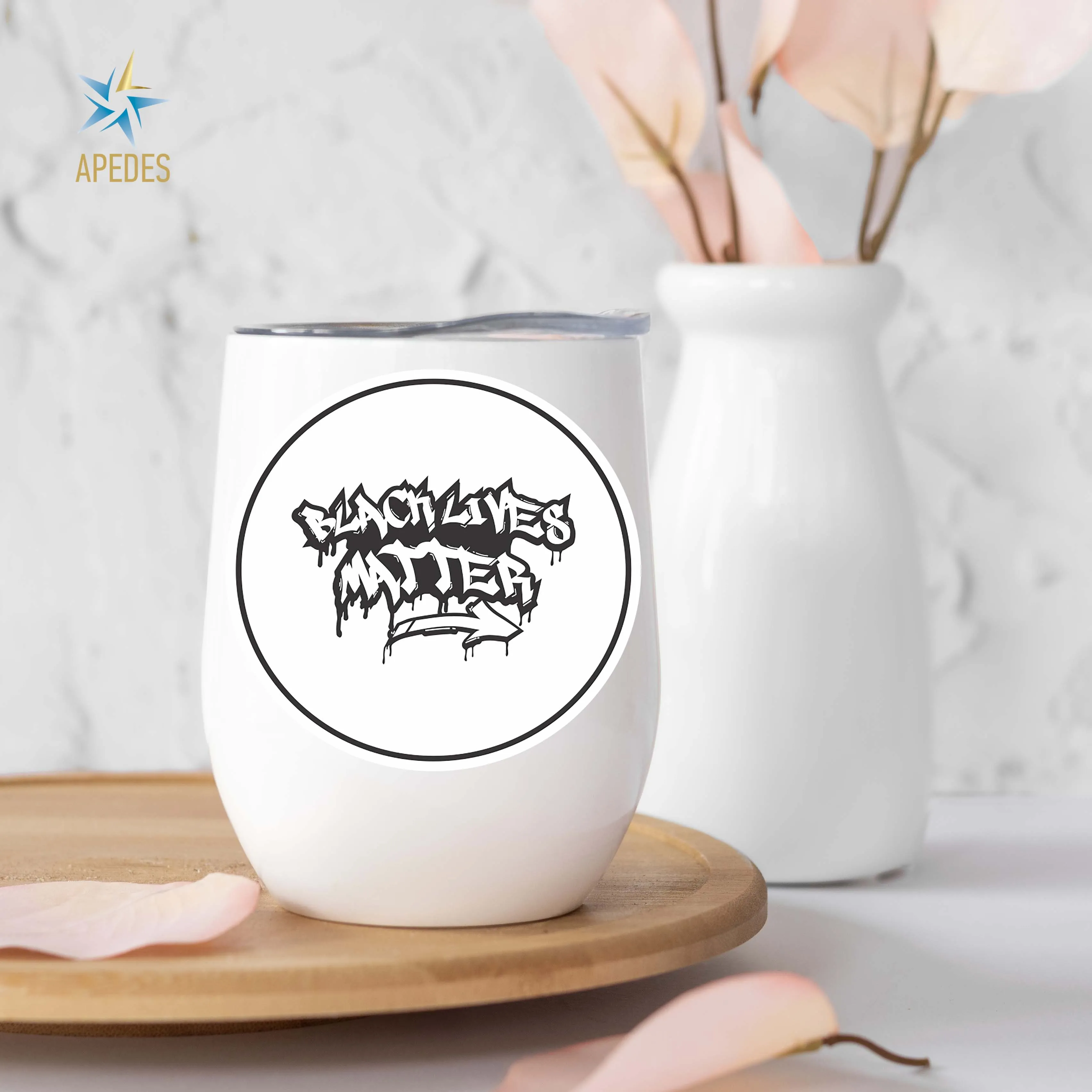 Black Lives Matter Stainless Steel Stemless Wine Cup 12 OZ