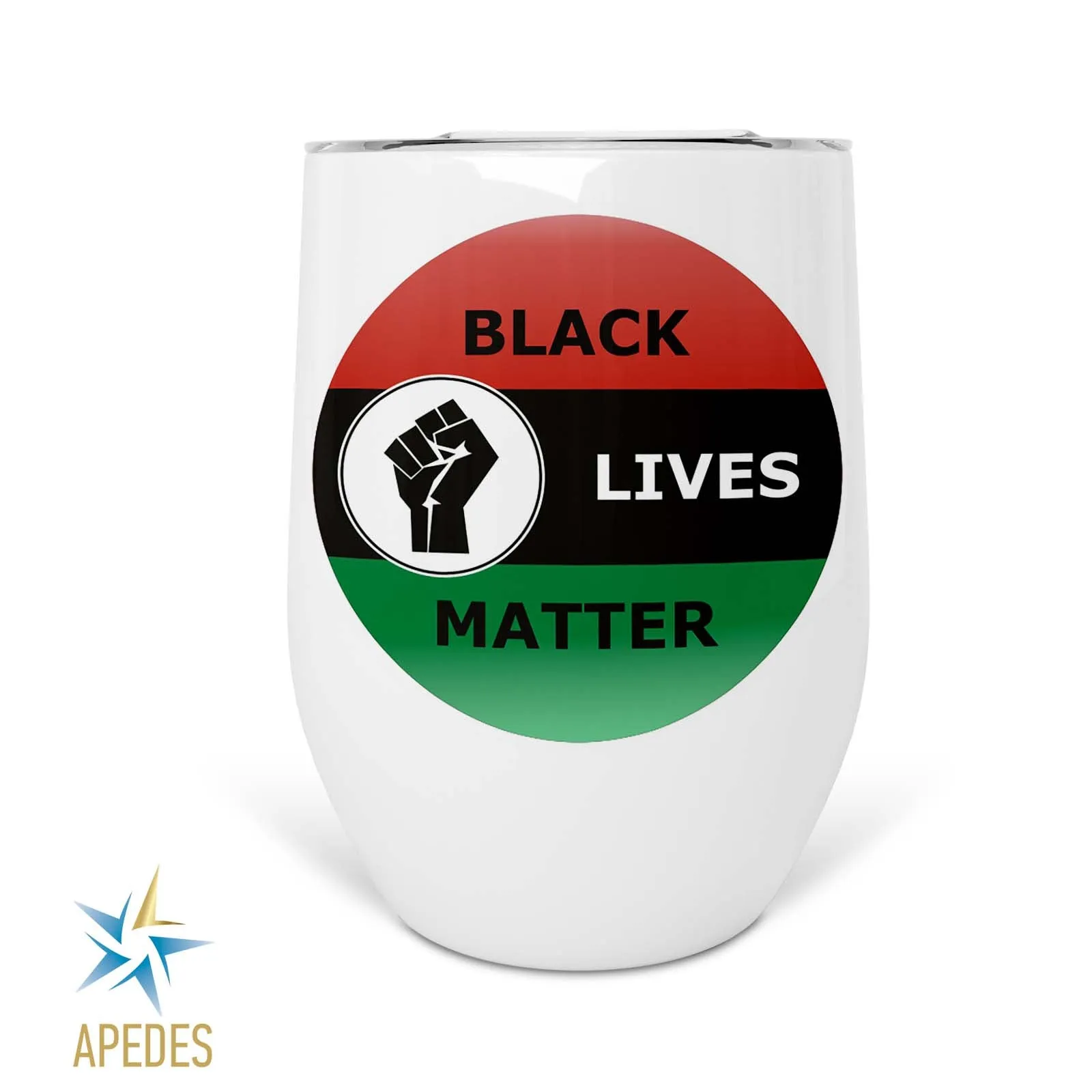 Black Lives Matter Stainless Steel Stemless Wine Cup 12 OZ