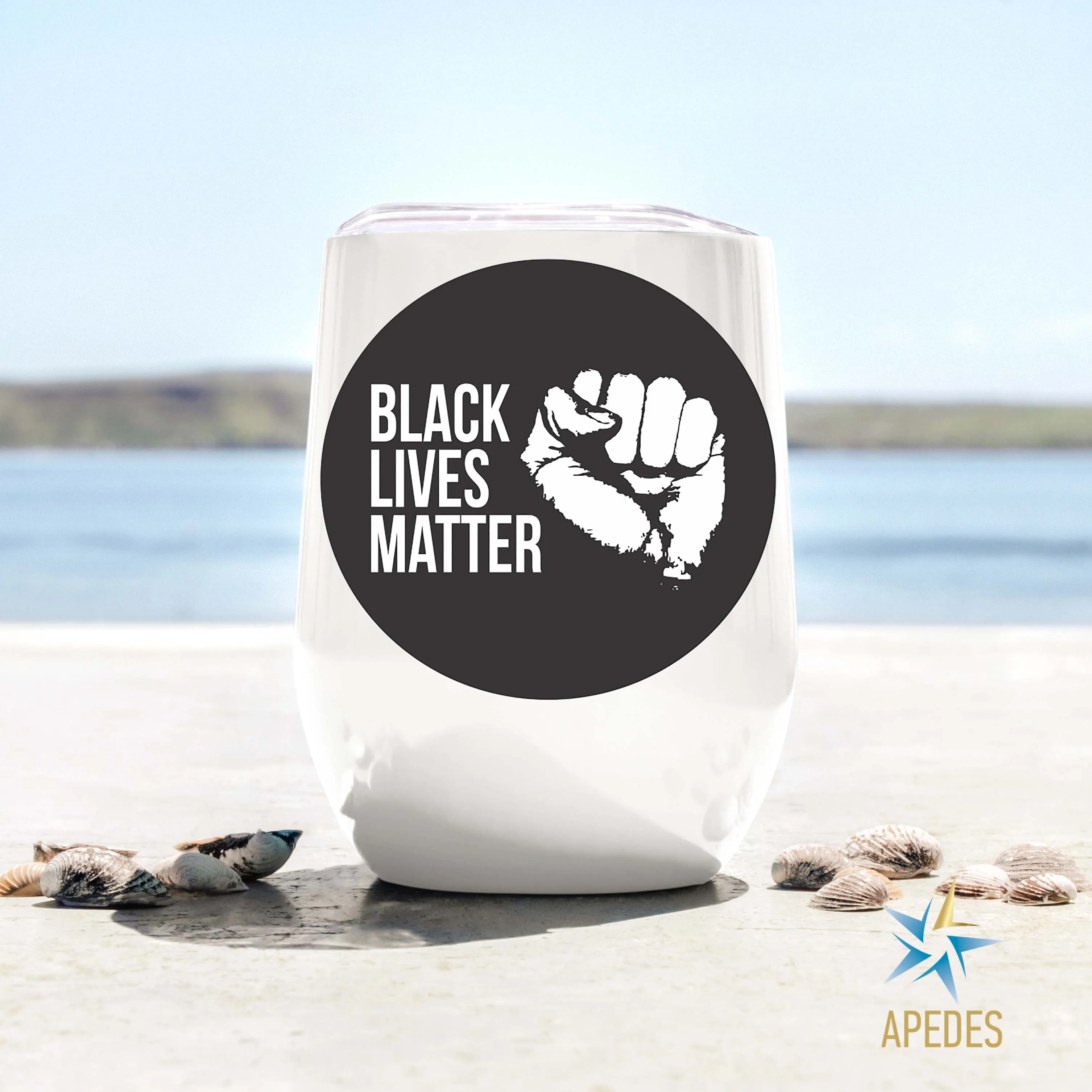 Black Lives Matter Stainless Steel Stemless Wine Cup 12 OZ